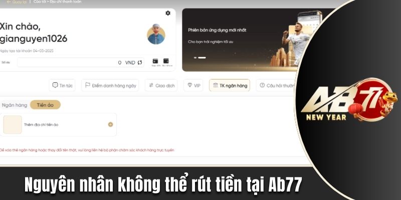 Nguyên nhân không thể rút tiền tại Ab77